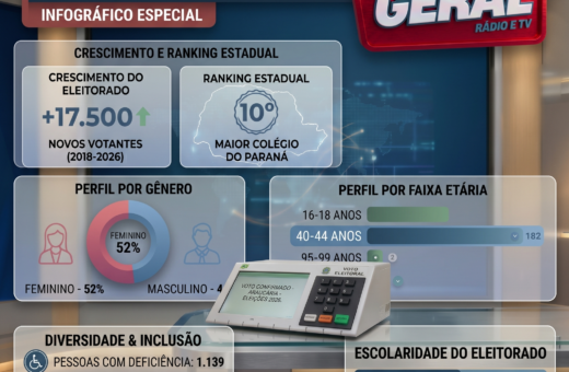 Araucária alcança 111,9 mil eleitores e se consolida como o 10º maior colégio eleitoral do Paraná
