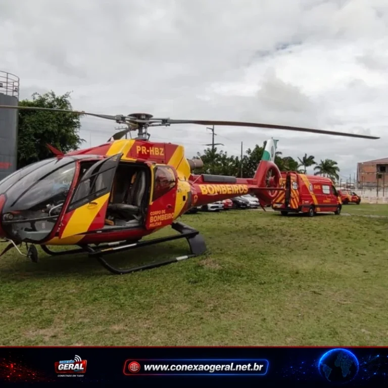 Mulher é baleada pelo ex em Itaperuçu e resgatada de helicóptero; caso é tratado como tentativa de feminicídio