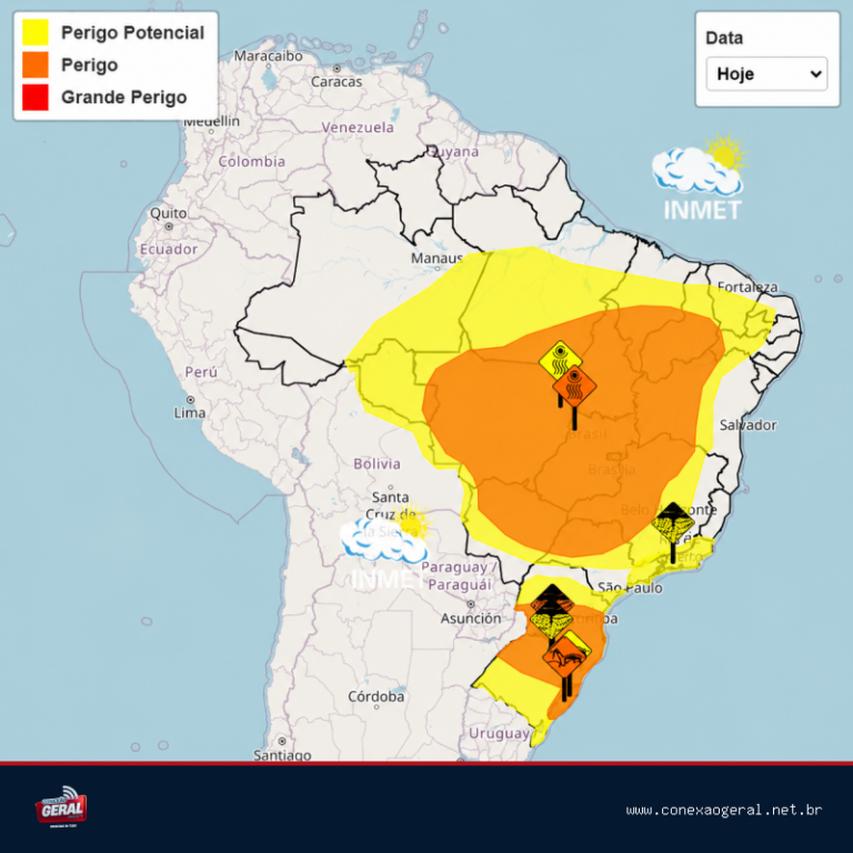 Araucária entra em alerta para tempestades neste sábado; previsão indica ventos fortes e possibilidade de granizo