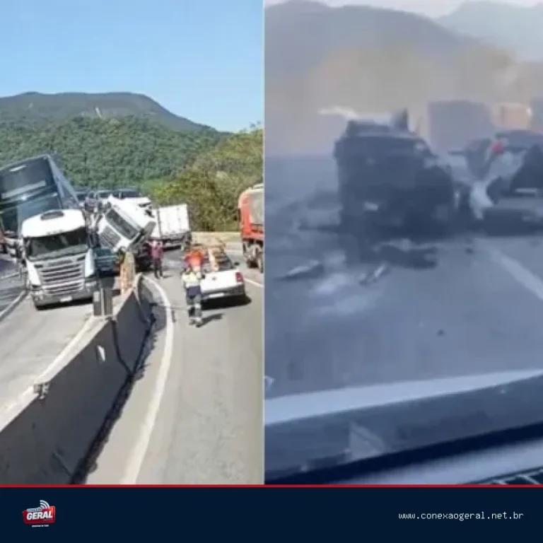 Grave acidente com caminhões e carros deixa dois mortos e interdita BR-277 em Morretes