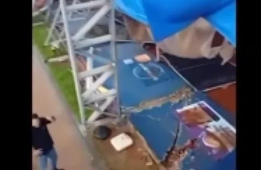 Temporal com ventos acima de 100 km/h derruba estrutura de clube e mata advogado em Umuarama
