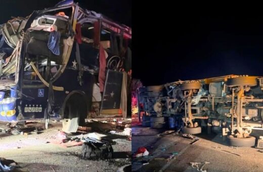 Acidente entre ônibus e carreta deixa seis mortos e dezenas de feridos na BR-116