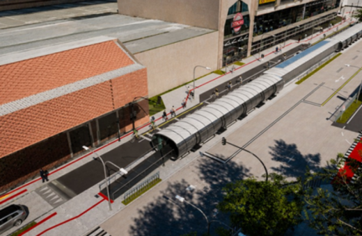 Curitiba retoma montagem de estação-tubo de 44 toneladas na Eufrásio Correia