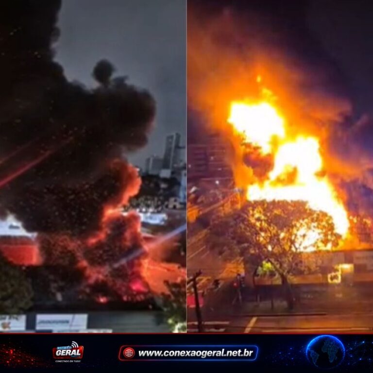 Incêndio destrói loja de pneus no Rebouças, em Curitiba