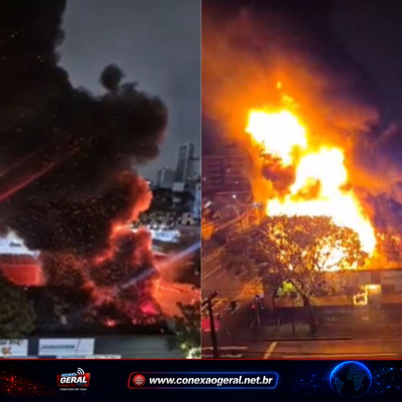 Incêndio destrói loja de pneus no Rebouças, em Curitiba