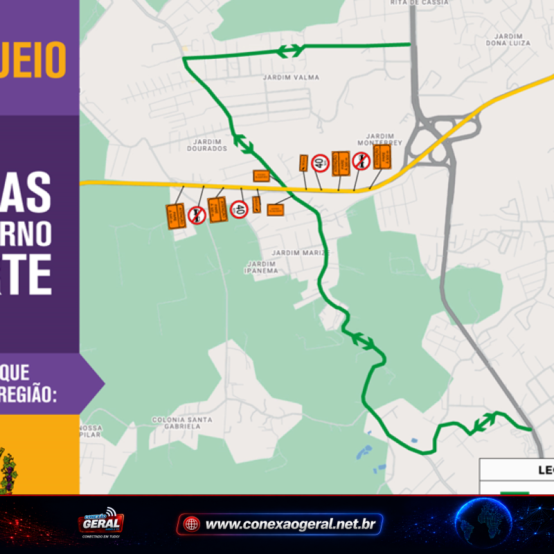 Contorno Norte terá bloqueios neste domingo para lançamento de vigas de novo viaduto