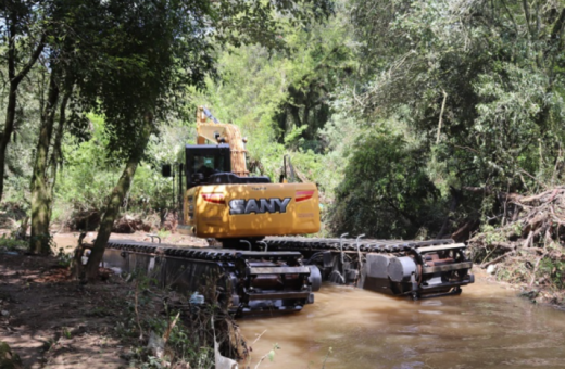 Campo Largo faz obras emergenciais em três rios para reduzir risco de enchentes