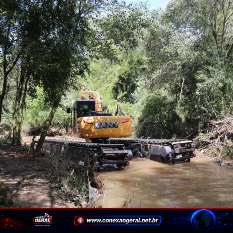 Campo Largo faz obras emergenciais em três rios para reduzir risco de enchentes